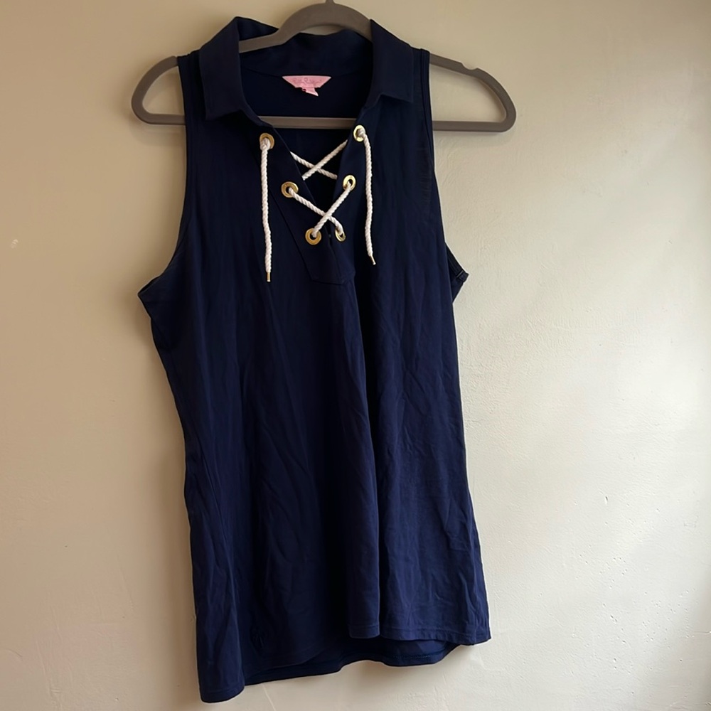 LILLY PULITZER NAVY nautical blouse